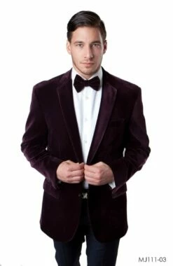 Tazio Men's Classic Fashion Sport Coat - Velvet Style -Empire Shop mj111 03 50155