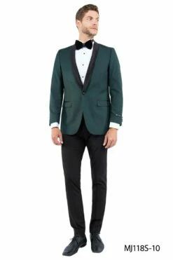 Tazio Men's Classic Fashion Sport Coat - Bold Two Tone -Empire Shop mj118s 10 green