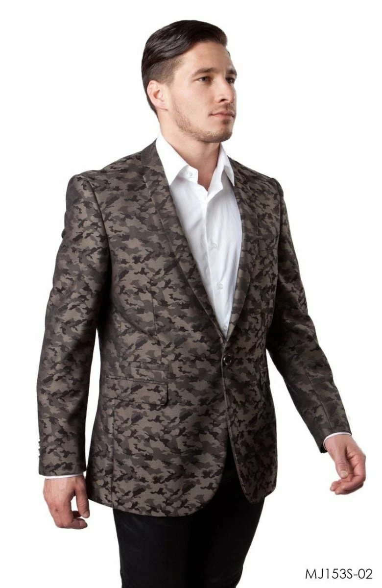 Tazio Men's Classic Fashion Sport Coat - Camoflage Style 3 Tazio Men's Classic Fashion Sport Coat - Camoflage Style