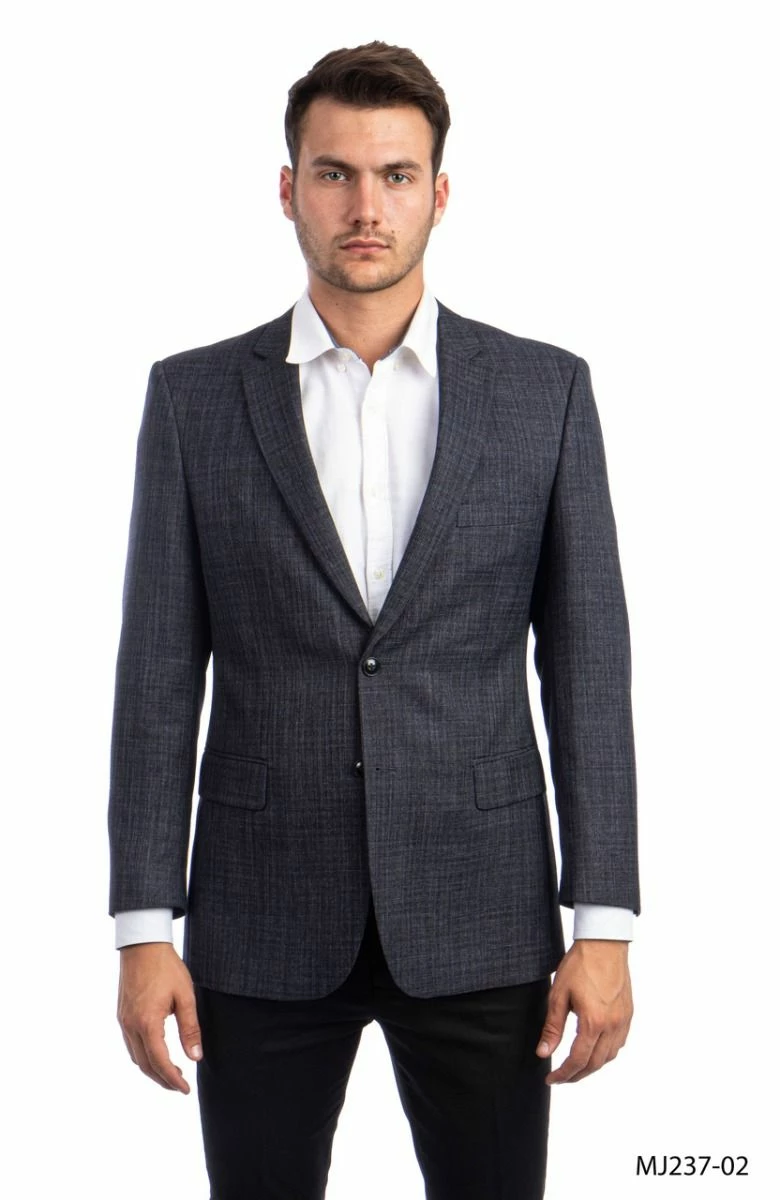 Tazio Men's Classic Fashion Sport Coat - Solid Texture 4 Tazio Men's Classic Fashion Sport Coat - Solid Texture - Image 2