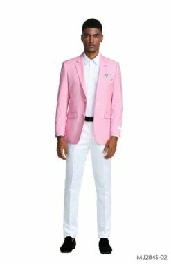 Tazio Men's Classic Fashion Sport Coat - Solid Vibrant Colors -Empire Shop mj284s 02 85077.1551126038