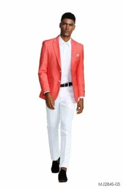 Tazio Men's Classic Fashion Sport Coat - Solid Vibrant Colors -Empire Shop mj284s 05 22230.1551126025