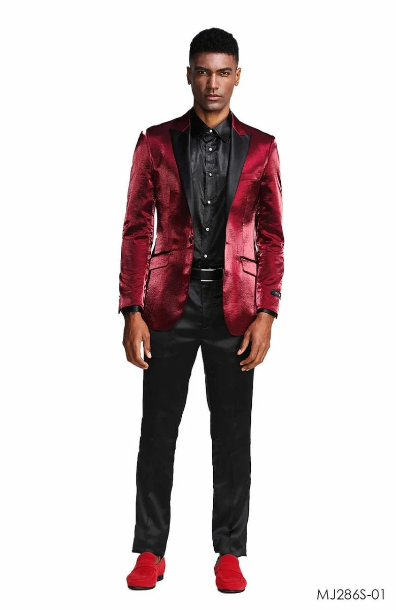 Tazio Men's Classic Fashion Sport Coat - Textured Shine 3 Tazio Men's Classic Fashion Sport Coat - Textured Shine