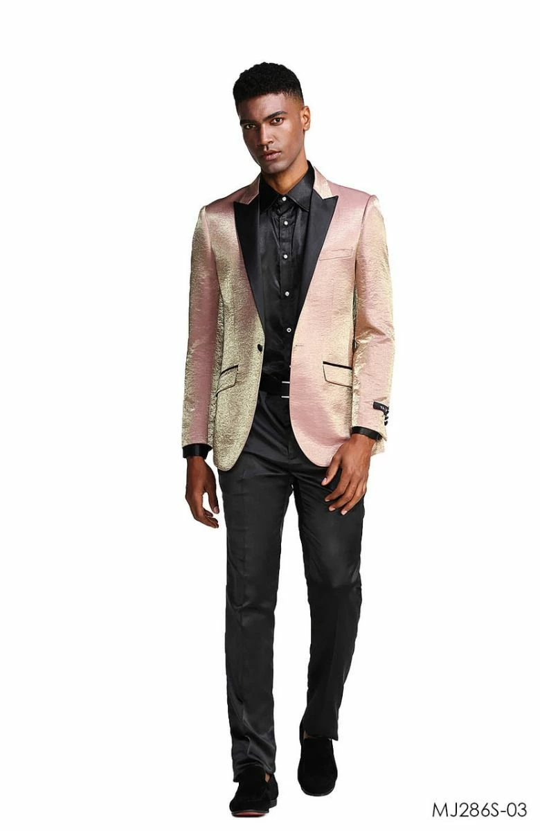 Tazio Men's Classic Fashion Sport Coat - Textured Shine 5 Tazio Men's Classic Fashion Sport Coat - Textured Shine - Image 3