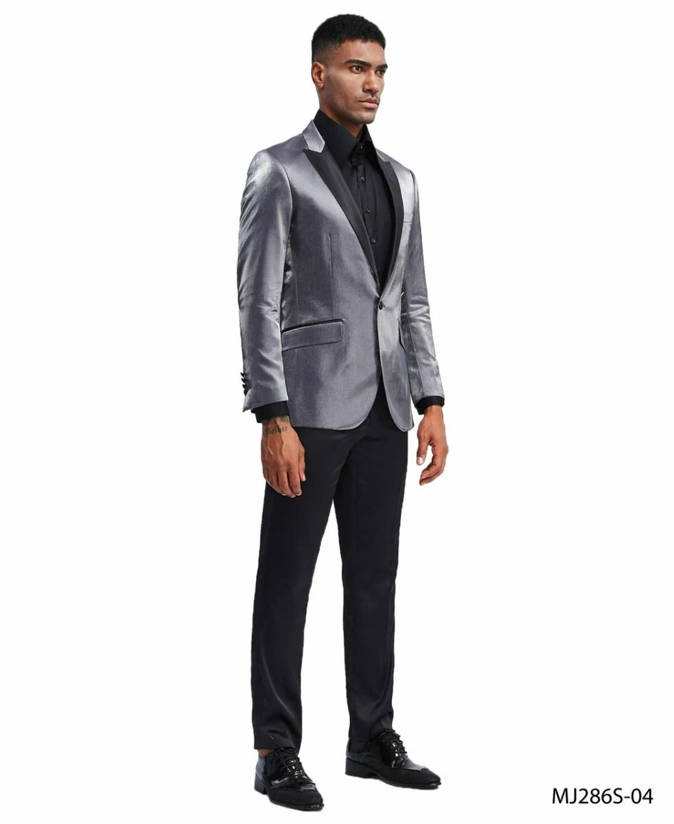 Tazio Men's Classic Fashion Sport Coat - Textured Shine 6 Tazio Men's Classic Fashion Sport Coat - Textured Shine - Image 4