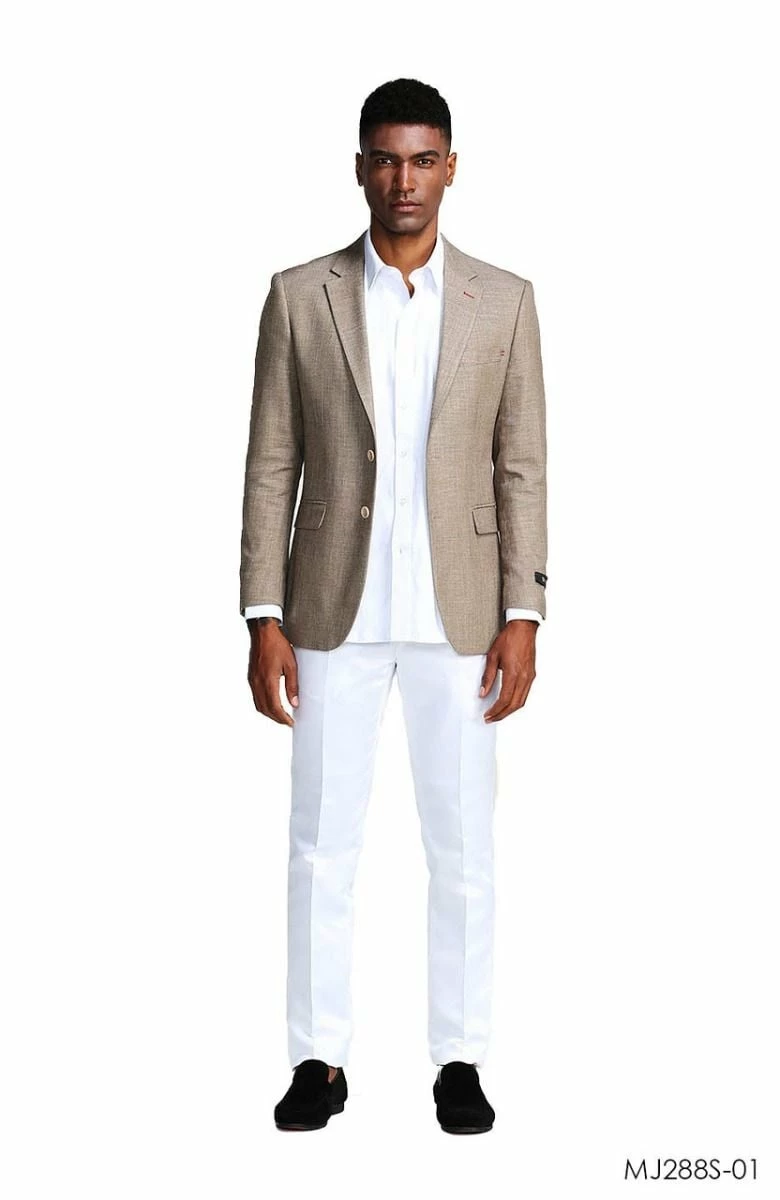 Tazio Men's Slim Fit Fashion Sport Coat - Bold Solid Color 3 Tazio Men's Slim Fit Fashion Sport Coat - Bold Solid Color