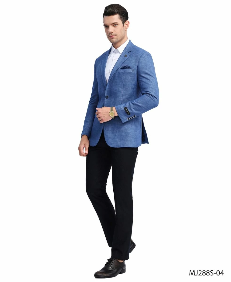 Tazio Men's Slim Fit Fashion Sport Coat - Bold Solid Color 6 Tazio Men's Slim Fit Fashion Sport Coat - Bold Solid Color - Image 4