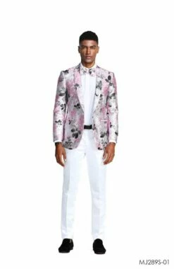 Tazio Men's Classic Fashion Sport Coat - Layered Floral Pattern -Empire Shop mj289s 01 40563 1