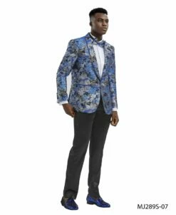 Tazio Men's Classic Fashion Sport Coat - Layered Floral Pattern -Empire Shop mj289s 07 01 32753.1634862746