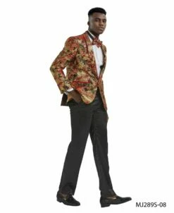 Tazio Men's Classic Fashion Sport Coat - Layered Floral Pattern -Empire Shop mj289s 08 01 33139.1634862757