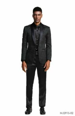 Tazio Men's Classic Fashion Sport Coat - Textured Paisley -Empire Shop mj291s 02 35569.1551210721