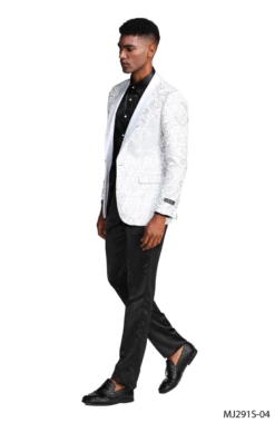 Tazio Men's Classic Fashion Sport Coat - Textured Paisley -Empire Shop mj291s 04