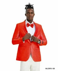 Tazio Men's Classic Fashion Sport Coat - Textured Paisley -Empire Shop mj291s 08