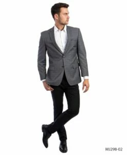 Tazio Men's Classic Fashion Sport Coat - Layered Windowpane -Empire Shop mj298 02 1 88720