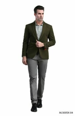 Tazio Men's Business Skinny Fit Sport Coat - Bold Color -Empire Shop mj300sk 04 3 89008 2
