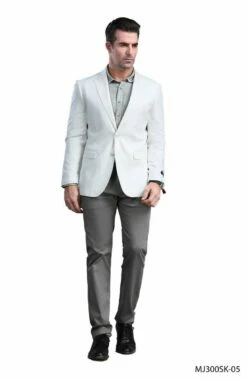 Tazio Men's Business Skinny Fit Sport Coat - Bold Color -Empire Shop mj300sk 05 4 81149 2