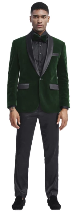 Tazio Men's Classic Fashion Sport Coat - Light Velvet -Empire Shop mj302s green