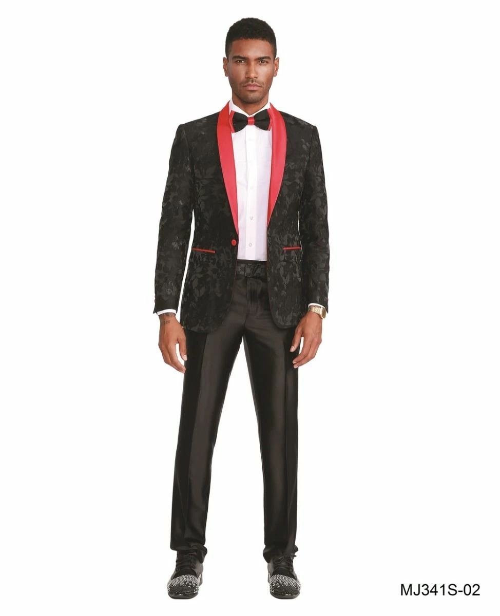 Tazio Men's Classic Fashion Sport Coat - Light Floral Pattern 4 Tazio Men's Classic Fashion Sport Coat - Light Floral Pattern - Image 2