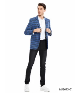 Tazio Men's Classic Fashion Sport Coat - Tartan