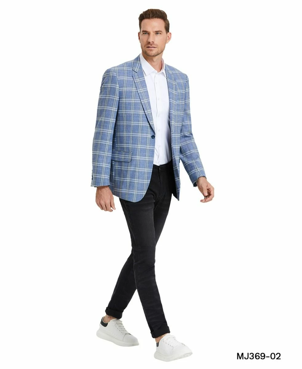 Tazio Men's Classic Fashion Sport Coat - Classic Glen Check 4 Tazio Men's Classic Fashion Sport Coat - Classic Glen Check - Image 2