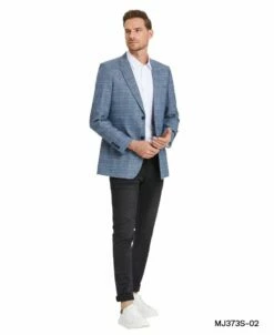 Tazio Men's Classic Fashion Sport Coat - Stylish Glen Plaid