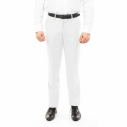 Tazio Men's Flat Front Pants - Classic Style Slacks 15 Tazio Men's Flat Front Pants - Classic Style Slacks -Empire Shop mp100s white 20442