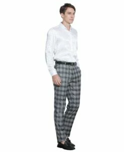 Tazio Men's Skinny Fit Pants - Glen Check -Empire Shop mp111sk 02 02un 19877