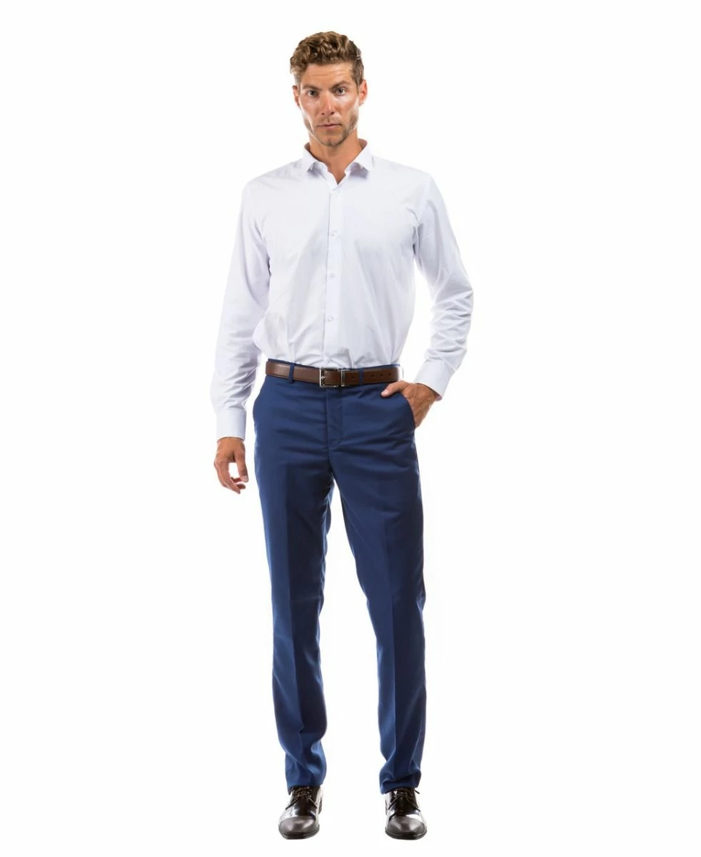 Azzuro Men's Flat Front Pants - Business Slacks 9 Azzuro Men's Flat Front Pants - Business Slacks - Image 7