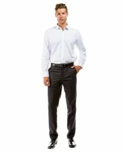 Azzuro Men's Flat Front Pants - Business Slacks 17 Azzuro Men's Flat Front Pants - Business Slacks -Empire Shop mp276s 09 97120