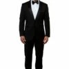 Bryan Michaels Men's 2pc Slim Fit Tuxedo - Dark Accents -Empire Shop mt182s 01 bl 59847