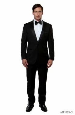 Bryan Michaels Men's 2pc Slim Fit Tuxedo - Dark Accents