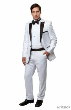 Bryan Michaels Men's 2pc Slim Fit Tuxedo - Dark Accents -Empire Shop mt182s 05 bl 11545
