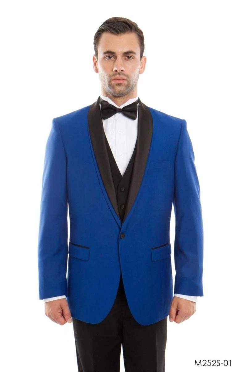 Bryan Michaels Men's 3pc Slim Fit Tuxedo - Layered Lapel 3 Bryan Michaels Men's 3pc Slim Fit Tuxedo - Layered Lapel