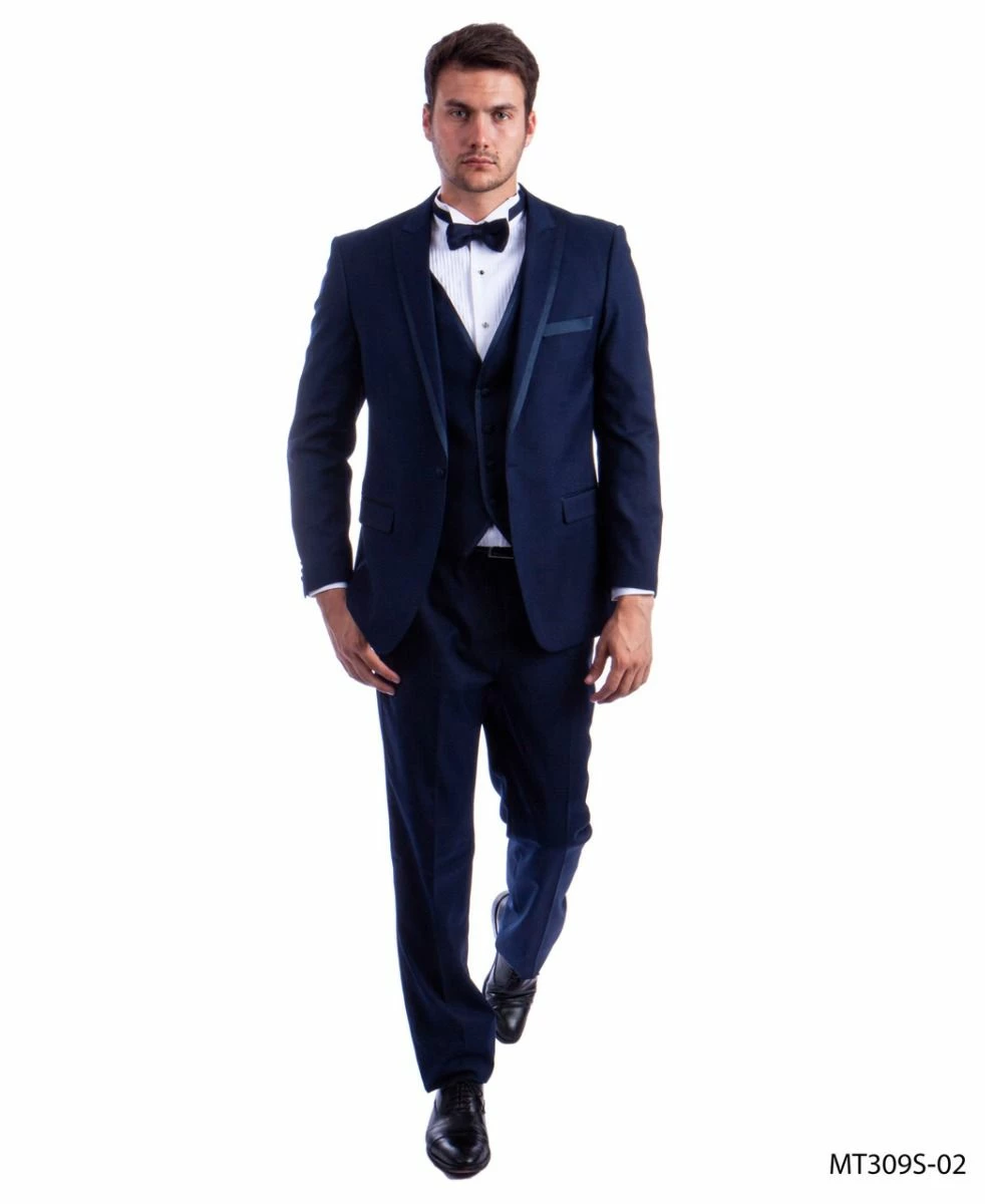 Bryan Michaels Men's 3pc Slim Fit Tuxedo - Satin Trim 4 Bryan Michaels Men's 3pc Slim Fit Tuxedo - Satin Trim - Image 2