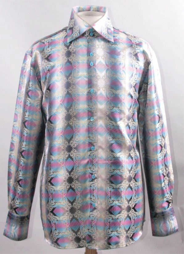 Daniel Ellissa Men's Fashion Dress Shirt - Vibrant Abstract 3 Daniel Ellissa Men's Fashion Dress Shirt - Vibrant Abstract