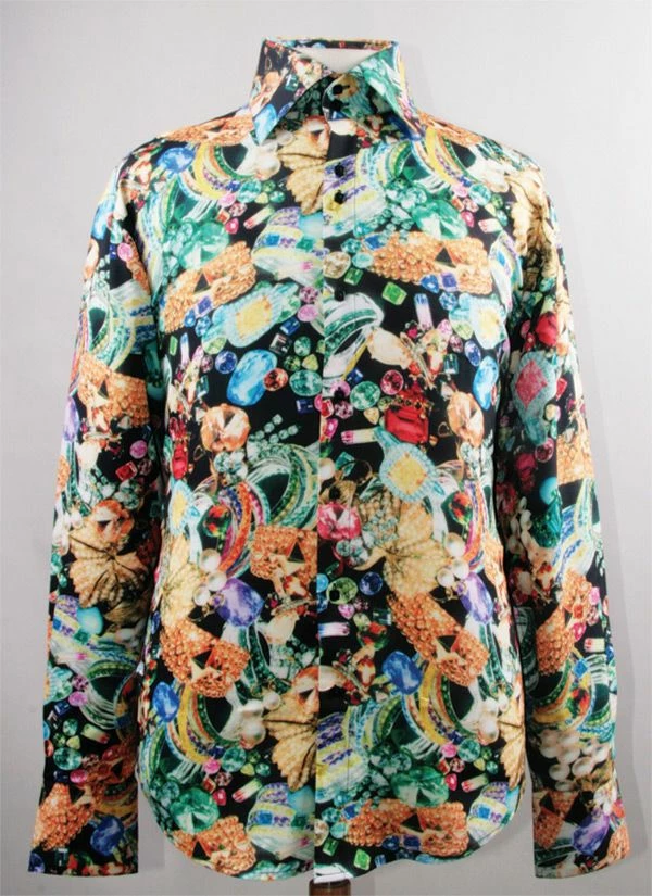 Daniel Ellissa Men's Fashion Dress Shirt - Jewels And Gems 3 Daniel Ellissa Men's Fashion Dress Shirt - Jewels And Gems