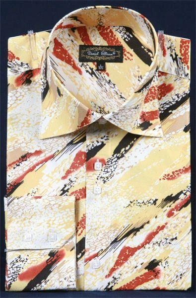 Daniel Ellissa Men's Fashion Dress Shirt - Painted Swirl Design 8 Daniel Ellissa Men's Fashion Dress Shirt - Painted Swirl Design - Image 6