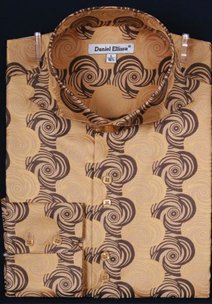 Daniel Ellissa Men's Fashion Dress Shirt - Swirled Print 4 Daniel Ellissa Men's Fashion Dress Shirt - Swirled Print - Image 3