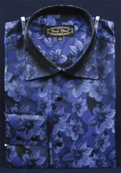 Daniel Ellissa Men's Fashion Dress Shirt - Fancy Floral Print 14 Daniel Ellissa Men's Fashion Dress Shirt - Fancy Floral Print -Empire Shop navy 2 21 1
