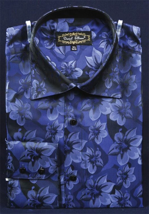 Daniel Ellissa Men's Fashion Dress Shirt - Fancy Floral Print 3 Daniel Ellissa Men's Fashion Dress Shirt - Fancy Floral Print
