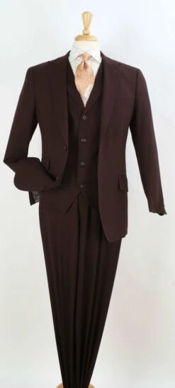Apollo King Men's 3pc 100% Wool Suit - Fashion Peak Lapel -Empire Shop nsh19 20