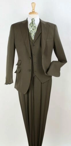 Apollo King Men's Outlet 3pc 100% Wool Suit - Fashion Peak Lapel 13 Apollo King Men's Outlet 3pc 100% Wool Suit - Fashion Peak Lapel -Empire Shop nsh20 new 28 28 1 2