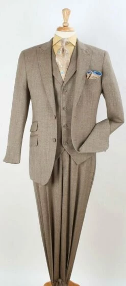 Apollo King Men's 3pc 100% Wool Suit - Fashion Peak Lapel -Empire Shop nsh23 2 10