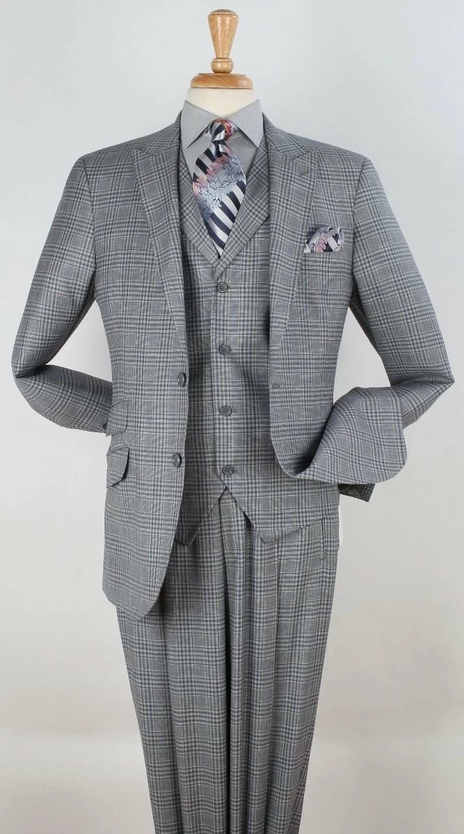 Apollo King Men's Outlet 3pc 100% Wool Suit - Fashion Peak Lapel 8 Apollo King Men's Outlet 3pc 100% Wool Suit - Fashion Peak Lapel - Image 6