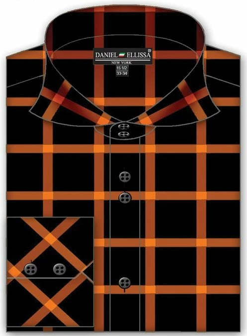 Daniel Ellissa Men's Fashion Dress Shirt - Bold Windowpane 5 Daniel Ellissa Men's Fashion Dress Shirt - Bold Windowpane - Image 3