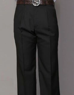 Statement Men's Outlet Dress Pants - Solid Pleated Slacks 9 Statement Men's Outlet Dress Pants - Solid Pleated Slacks -Empire Shop pa 200a black 8