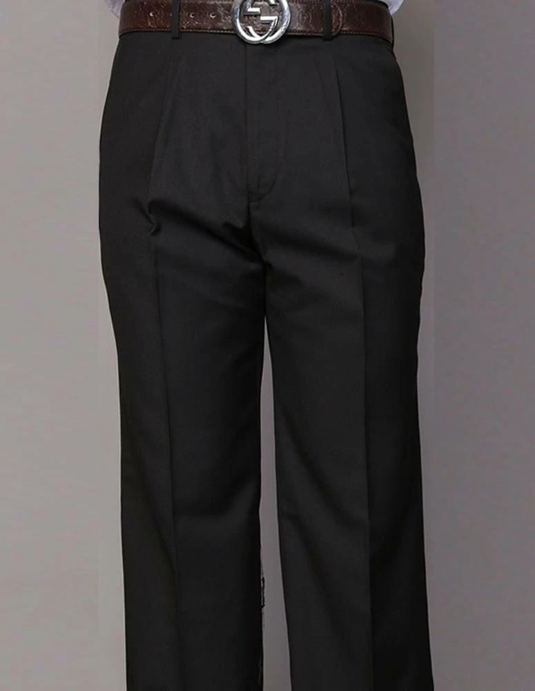 Statement Men's Outlet Dress Pants - Solid Pleated Slacks 6 Statement Men's Outlet Dress Pants - Solid Pleated Slacks - Image 4