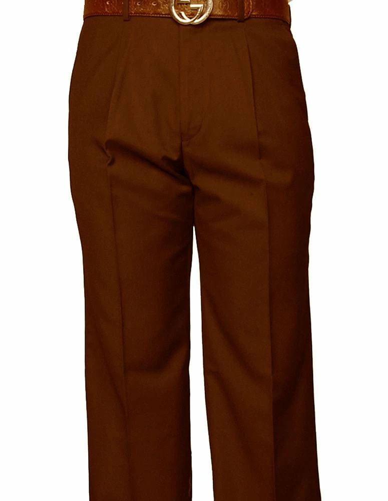 Statement Men's Outlet Dress Pants - Solid Pleated Slacks 5 Statement Men's Outlet Dress Pants - Solid Pleated Slacks - Image 3