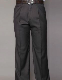 Statement Men's Outlet Dress Pants - Solid Pleated Slacks