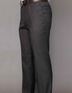 Statement Men's 100% Wool Dress Pants - Flat Front Slacks -Empire Shop pa 200b hcharcoal